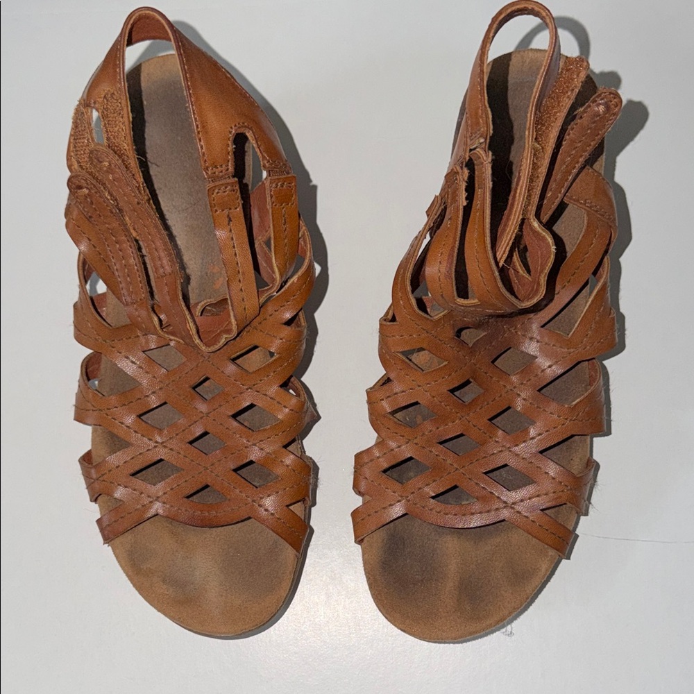 BareTraps Tan Woven Sandals